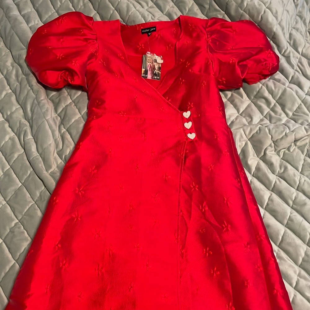 Sister Jane Cherry Petals Midi Dress
